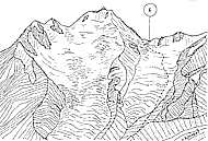 Рис. 3. Перевал Односторонний со стороны ледника Арнавад