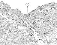 Рис. 4. Перевал Односторонний со стороны Дараи-Бунай