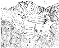 Рис. 5. Перевал Федосеева со стороны ледника Сед