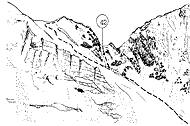 Рис. 17. Перевал Шокальского со стороны ледника РГО
