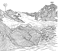 Рис. 30. Перевал Батруд со стороны ледника Восточный Баршид