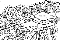 Картосхема рек и водоемов на Восточном Закавказье (западная часть)