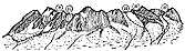 Участок Суганского хребта между вершинами Цухгорты и Айхва - вид с юга