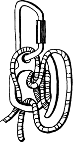 Схема закрепления веревки в тормозном устройстве типа восьмерка