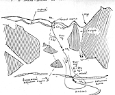 Схема спуска с перевала Серебряное Седло на юг